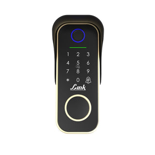 Link Smart Flexi (5 in 1) IP67* Waterproof Rim Lock for Main Door (Mobile app with Wi-Fi, Gold)
