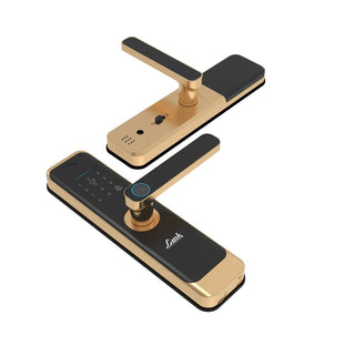 Link Smart Quantum Digital Biometric Door Lock (Mobile app with Wi-Fi, Gold)
