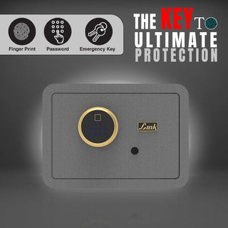 Link Smart Ultron Safe Locker for Home | 17 Litres | Digital Lock | Locker Safe For Home | Master & User PIN Code Access | Fingerprint Locker | Tijori Locker | Motorized locker | Automatic locking and unlocking | Grey
