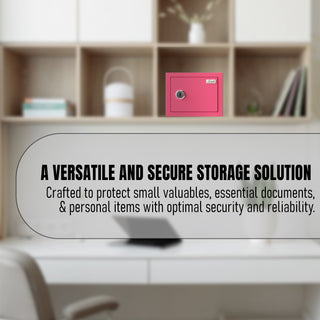 Link Smart Gullak Safe Locker for Home | 2 Litres | Digital Lock | key Access | Mechanical Locker | Tijori Locker | Pretty Pink Colour