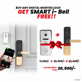 Link Smart Vitron Digital Biometric Door Lock (Mobile app with Wi-Fi, Gold) COMBO