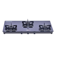 Mewto Lumina Glass Cooktop- SS Slim 3 Burner