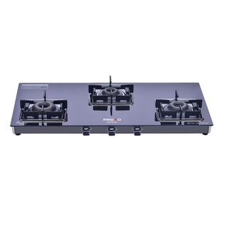 Mewto Lumina Glass Cooktop- SS Slim 3 Burner