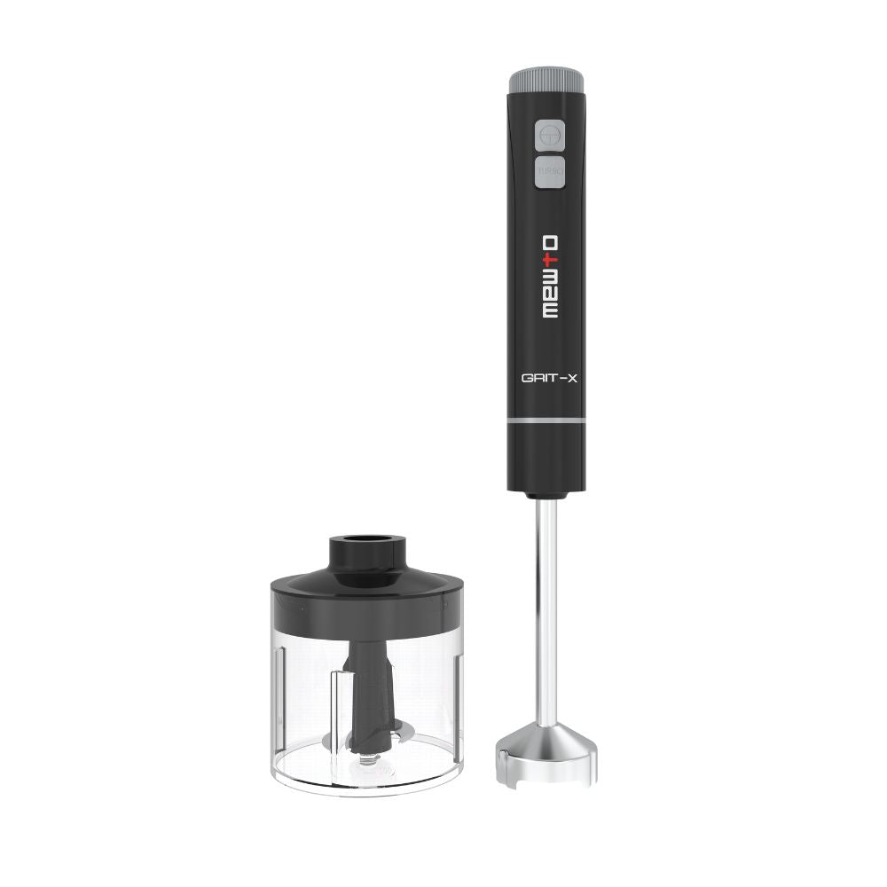 Mewto Grit-X Hand Blender 400W with Chopper attachment | Powerful DC Motor | Silent Operation | High-Grade SS Blade