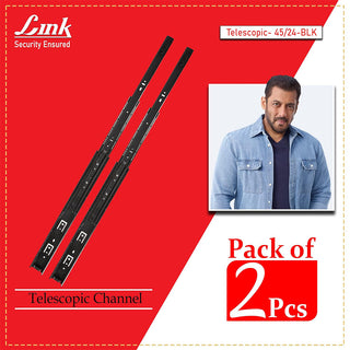 Link Telescopic Channel 24 inch 45kg 2 Pc Set (Black)