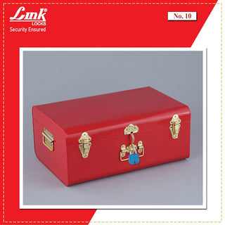 Link 42MM Pearl Coloured Padlocks 10Pcs Set | Steel Body | Brass Lever | 2 Silver Keys | | Made in India| 2 Keys for Each Padlock