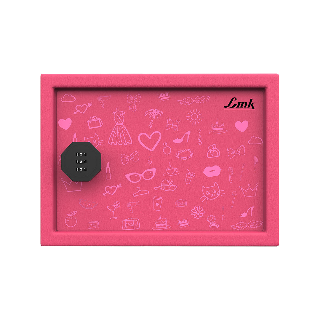 Link Smart My Safe Box – Premium Combination Lock Money Bank for Kids | No Keys or Batteries Needed | Durable Design, 5.7L Capacity | Fun, Colorful Safe for Saving | Pretty Pink Color
