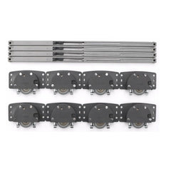 Link FLUXX Double Door Wardrobe Sliding Fitting | Soft-Close on Both Sides | Heavy-Duty 60 Kg Load Capacity | Smooth & Silent Sliding System | 8 Pcs Runner