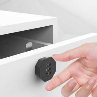  Link Combination Drawer Lock Black 3 -Digit – Keyless Cabinet Lock for Furniture 