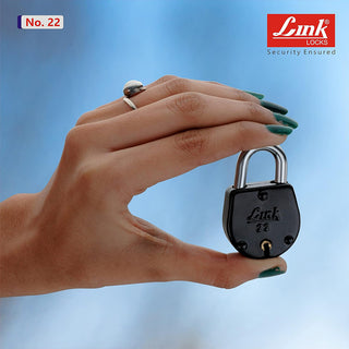 Link 35MM Jewel Coloured Padlock| Steel Body | Brass Lever | 2 Silver Keys | 2 Padlock (Pack of 2) | 2 Keys for Each Padlock | Made in India