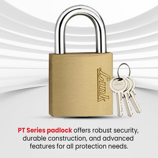  Link PT-30 MM Brass Padlock with Hardened Shackle and 3 Brass Key | 15 Years Warranty 