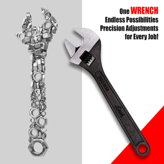 Prabal Tools Adjustable Wrench Black Finish 300MM