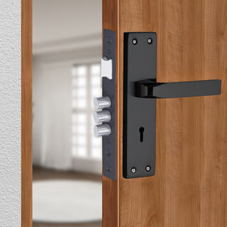 Link Mortise Handle Fixio KY 8" PLATE BLACK
