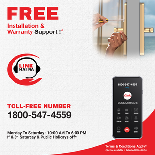 Link Smart Vitron Digital Biometric Door Lock (Mobile app with Wi-Fi, Gold)