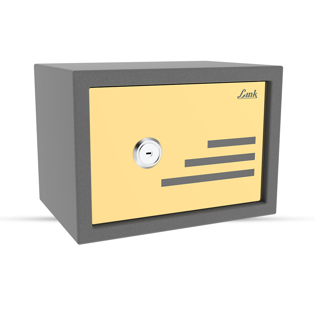 Link Smart Mecano Safe Locker for Home | 21 Litres | Link Digital Lock | Computerized key Access | Mechanical Locker | Tijori Locker | Three strong SS304 Locking Bolts |  Gold