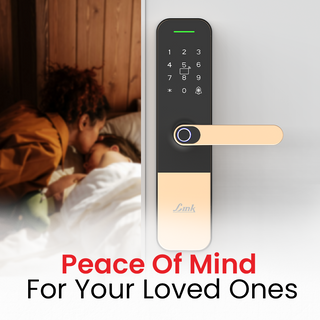 Link Smart Vitron Digital Biometric Door Lock (Mobile app with Wi-Fi, Gold)