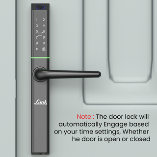  Link Smart Slimtron Digital Biometric Door Lock for Aluminium frame door (Mobile app with Wi-Fi, Black) 