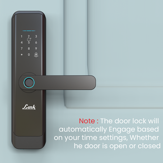  Link Smart Quantum Digital Biometric Door Lock (Mobile app with Wi-Fi, Black) 