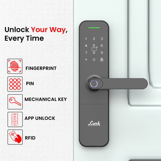  Link Smart Vitron Digital Biometric Door Lock (Mobile app with Wi-Fi, Black) 
