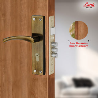 Link Mortise Handle Prima CY 8" PLATE BSK ANTIQUE