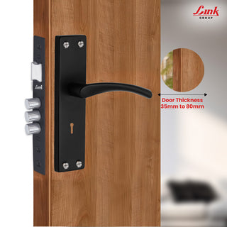Link Mortise Handle Prima KY 8" PLATE BLACK
