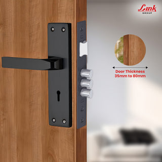 Link Mortise Handle Fixio KY 8" PLATE BLACK
