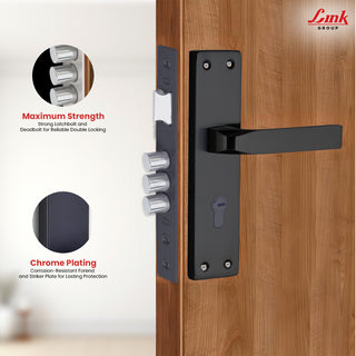 Link Mortise Handle Fixio CY 8" PLATE BSK BLACK