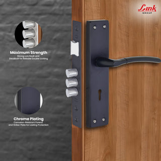 Link Mortise Handle Aurum KY 8" PLATE BLACK