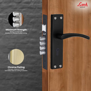 Link Mortise Handle Prima CY 10" PLATE BSK BLACK