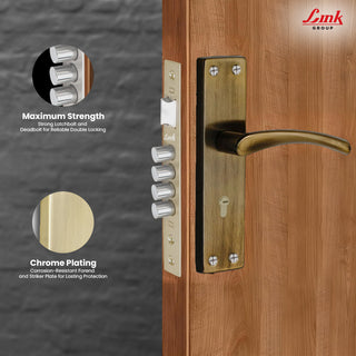 Link Mortise Handle Prima CY 10" PLATE OSK ANTIQUE