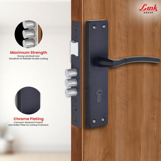Link Mortise Handle Aurum CY 8" PLATE BSK BLACK
