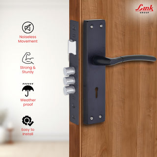 Link Mortise Handle Aurum KY 8" PLATE BLACK