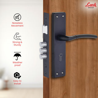 Link Mortise Handle Aurum CY 8" PLATE BSK BLACK
