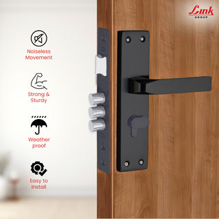 Link Mortise Handle Fixio CY 8" PLATE OSK BLACK