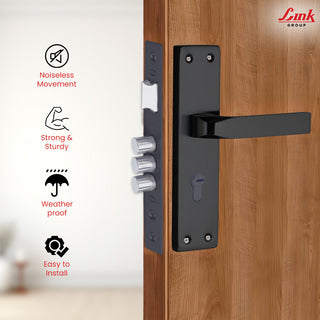 Link Mortise Handle Fixio CY 8" PLATE BSK BLACK