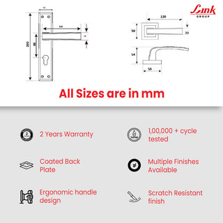 Link Mortise Handle Aurum CY 10" PLATE BSK BLACK