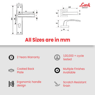 Link Mortise Handle Fixio BABY LATCH BLACK