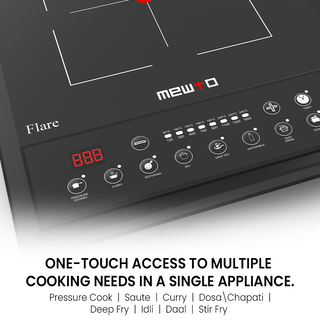  Mewto Flare Induction Cooktop 1600W Push Button With Display 