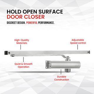 Link Hold Open Surface Door Closer 65 kg S.S.