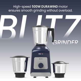  Mewto Blitz Mixer Grinder 500W Motor, 3 Jar 