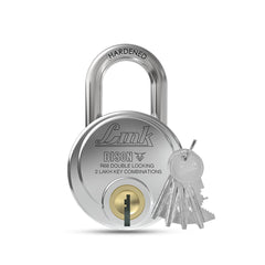 Link Bison 68mm Heavy Duty Padlock | Lock for Home Door, Office, Shop, Travel | Tough CR Body | Hardened Steel Shackle, | Double Locking System | High Precision 4 Keys | 2 Lakh Key Combinations