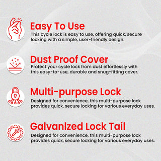 Link Heavy Duty Steel Cable Lock – 100cm Length, 7mm Thickness, Key Lock with 2 Keys – for Bikes, Cycles, Helmets, Scooters, Gates CL-03 | Pack of 1