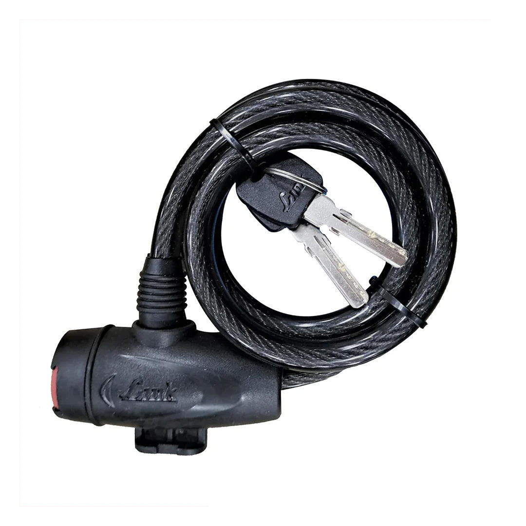 Link Multipurpose Cable Lock 100 CM Length for Cycles, Bikes, Helmets & Scooters | 2 Keys | 1 Lock | CL-02 (Pack of 1)