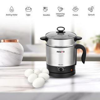 Link Mewto Delica Multi Kettle 600W – 1.5L Stainless Steel Kettle with Egg Boiler