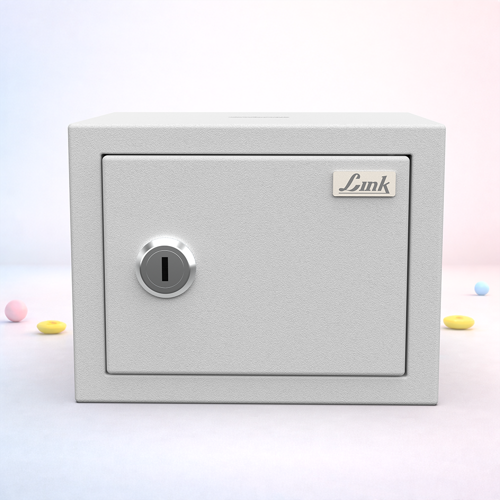 Link Smart Gullak Safe Locker for Home | 2 Litres | Digital Lock | key Access | Mechanical Locker | Tijori Locker | Acoustic Grey Colour