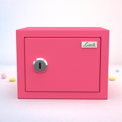 Link Smart Gullak Safe Locker for Home | 2 Litres | Digital Lock | key Access | Mechanical Locker | Tijori Locker | Pretty Pink Colour