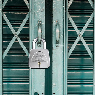 Link Gravi-T 60mm Heavy Duty Padlock | Lock for Home Door, Office, Shop, Travel | Tough CR Body | 8 Levers | Hardened Steel Shackle | Double Locking System | 3 Silver Keys | 2 Lakh Key Combinations