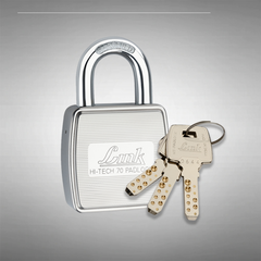 Link Locks HT 70MM Padlock with 3 hi-tech Keys | Locks for Home | Lock and Key | (Pack of 1)
