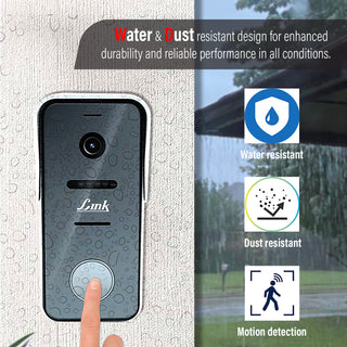 Link Smart Wi-Fi Video Doorbell 1080P | Instant Phone Visitor Video Call | Intruder Alarm | 2MP 1080P Resolution | 2-Way Talk | Alexa & Google assistance | Plug and Play Chime | Grey
