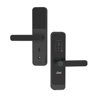 Link Smart Quantum Digital Biometric Door Lock (Mobile app with Wi-Fi, Black) COMBO